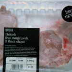 Packet of Marks and Spencer's free range pork chops